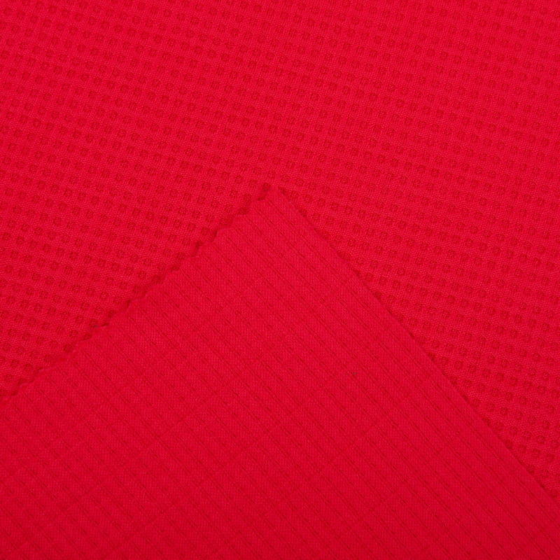 Solid Polyester Brushed Waffle Knit Fabric