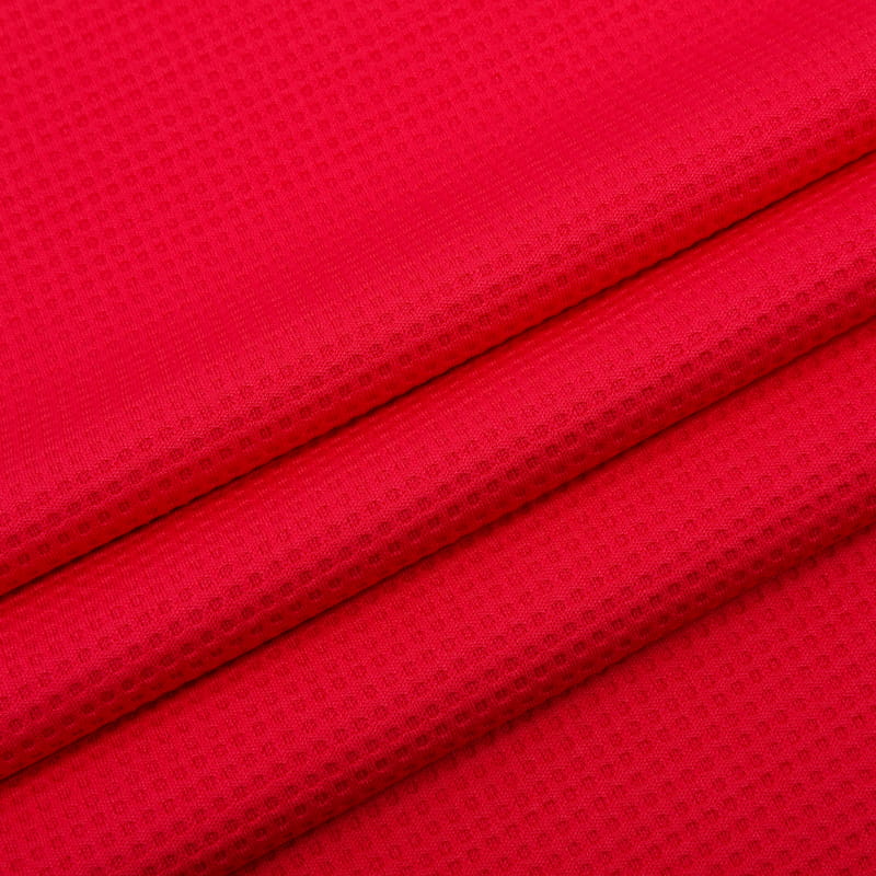 Solid Polyester Brushed Waffle Knit Fabric